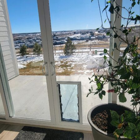 Security Boss Pet Door Installed into a Sliding Glass Door